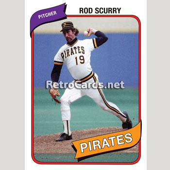 Rod Scurry - c. 1980-85 Pittsburgh Pirates - choose a size - full