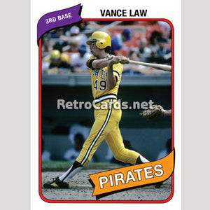 1980T Vance Law Pittsburgh Pirates