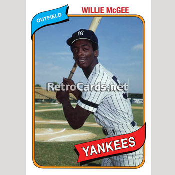 1980T Willie McGee New York Yankees – RetroCards