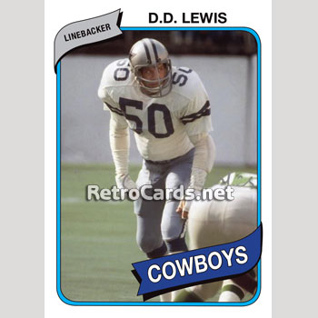 1980T MLB D.D. Lewis Dallas Cowboys – RetroCards