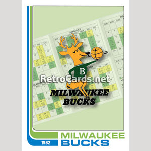 1982-83T Checklist Milwaukee Bucks