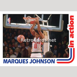 1982-83T Marques Johnson Action Milwaukee Bucks