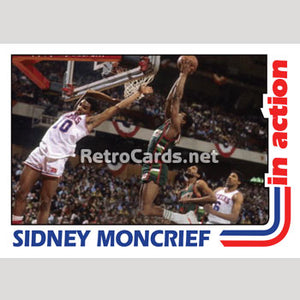 1982T Sidney Moncrief Action Milwaukee Bucks