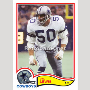 1982T D.D. Lewis Dallas Cowboys.
