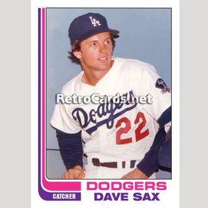 1982T Dave Sax Los Angeles Dodgers