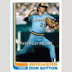 1982T Don Sutton Milwaukee Brewers