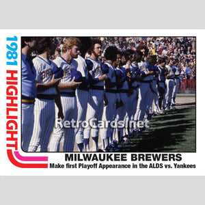 1982T Highlights Milwaukee Brewers