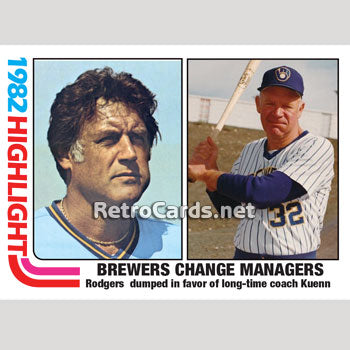 1982T Milwaukee Brewers RetroCards Set