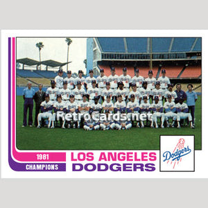 1982T Team Los Angeles Dodgers