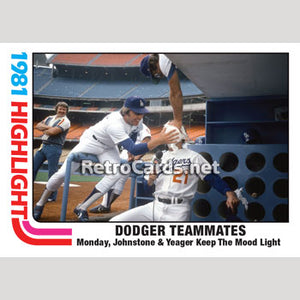 1982T Highlight Teammates Los Angeles Dodgers