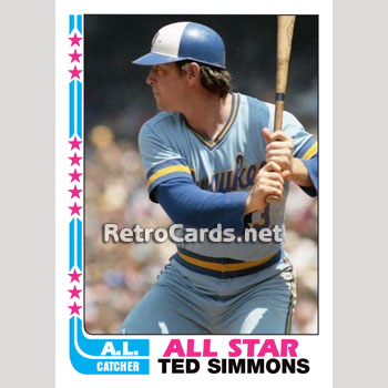 1982T Ted Simmons All Star Milwaukee Brewers – RetroCards