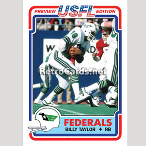 1983T Billy Taylor Washington Federals
