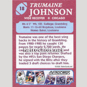 1983T Chicago Blitz RetroCards Set