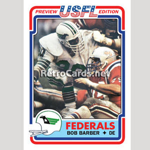 1983T Bob Barber Washington Federals
