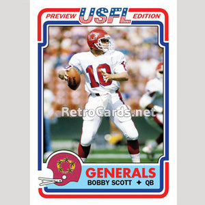 1983T Bobby Scott New Jersey Generals