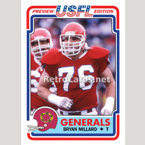 1983T Bryan Millard New Jersey Generals