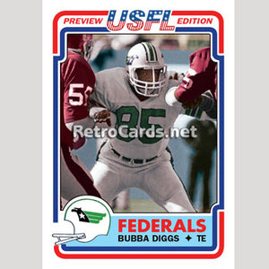 1983T Bubba Diggs Washington Federals