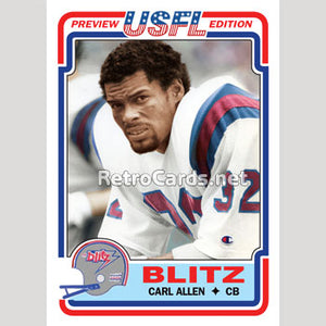 1983T Carl Allen Chicago Blitz