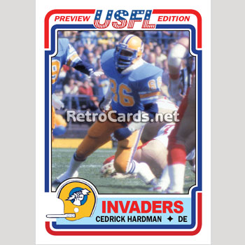 1983T Cedrick Hardman Oakland Invaders – RetroCards