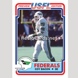 1983T Coy Bacon Washington Federals