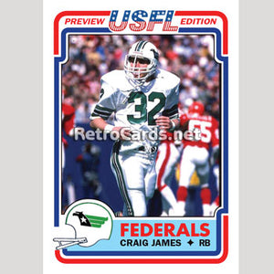 1983T Craig James Washington Federals
