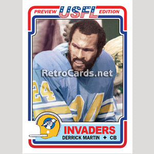 1983T Derrick Martin Oakland Invaders