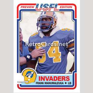 1983T Frank Manumaleuga Oakland Invaders