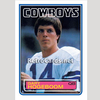 1983T Gary Hogeboom Dallas Cowboys – RetroCards