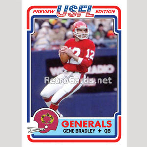 1983T Gene Bradley New Jersey Generals