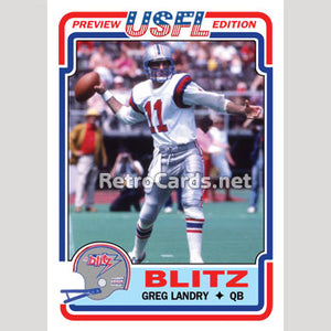 1983T Greg Landry Chicago Blitz