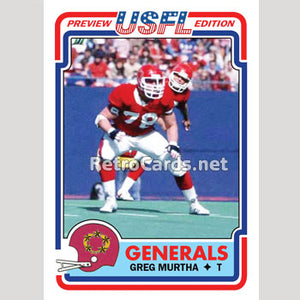 1983T Greg Murtha New Jersey Generals