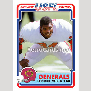 1983T Herschel Walker New Jersey Generals