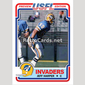 1983T Jeff Harper Oakland Invaders