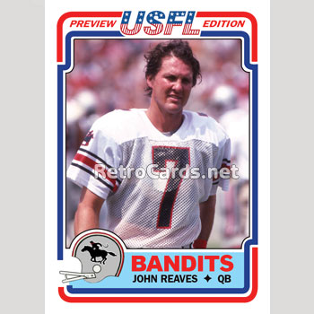 1983T John Reaves Tampa Bay Bandits