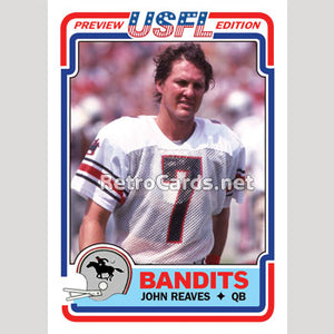 1983T John Reaves Tampa Bay Bandits