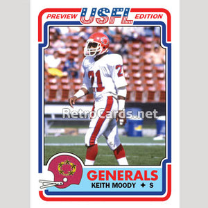 1983T Keith Moody New Jersey Generals