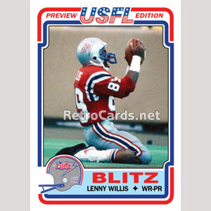 1983T Lenny Willis Chicago Blitz