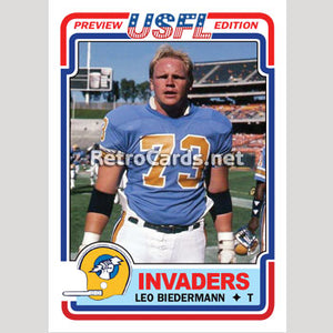 1983T Leo Biedermann Oakland Invaders