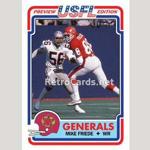 1983T Mike Friede New Jersey Generals