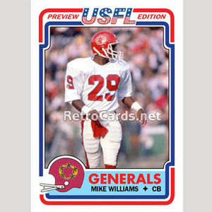 1983T Mike Williams New Jersey Generals