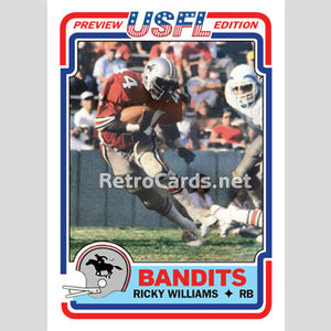 1983T Ricky Williams Tampa Bay Bandits