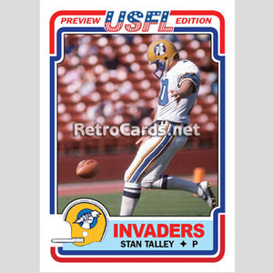 1983T Stan Talley Oakland Invaders