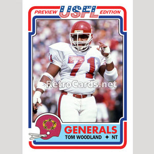 1983T Tom Woodland New Jersey Generals