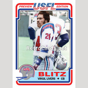 1983T Virgil Livers Chicago Blitz