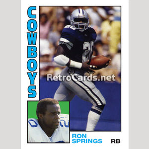 1984T MLB Ron Springs Dallas Cowboys