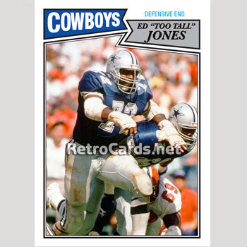 1987T Ed Too Tall Jones Dallas Cowboys – RetroCards