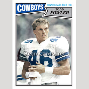 1987T Todd Fowler Dallas Cowboys